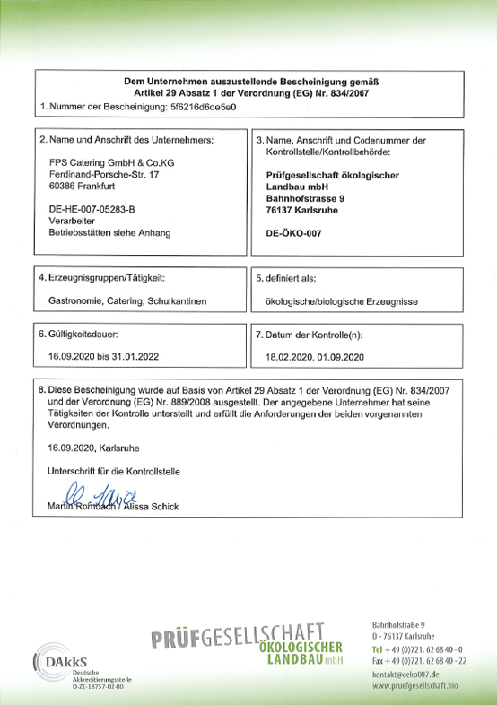 bio zertifikat bis januar 2022 bio zertifikat bis januar 2022 | Catering Schule & Kitas